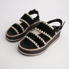 Vera Black Suede Sandals