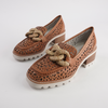 Popo Brandy Leather Heeled Loafers