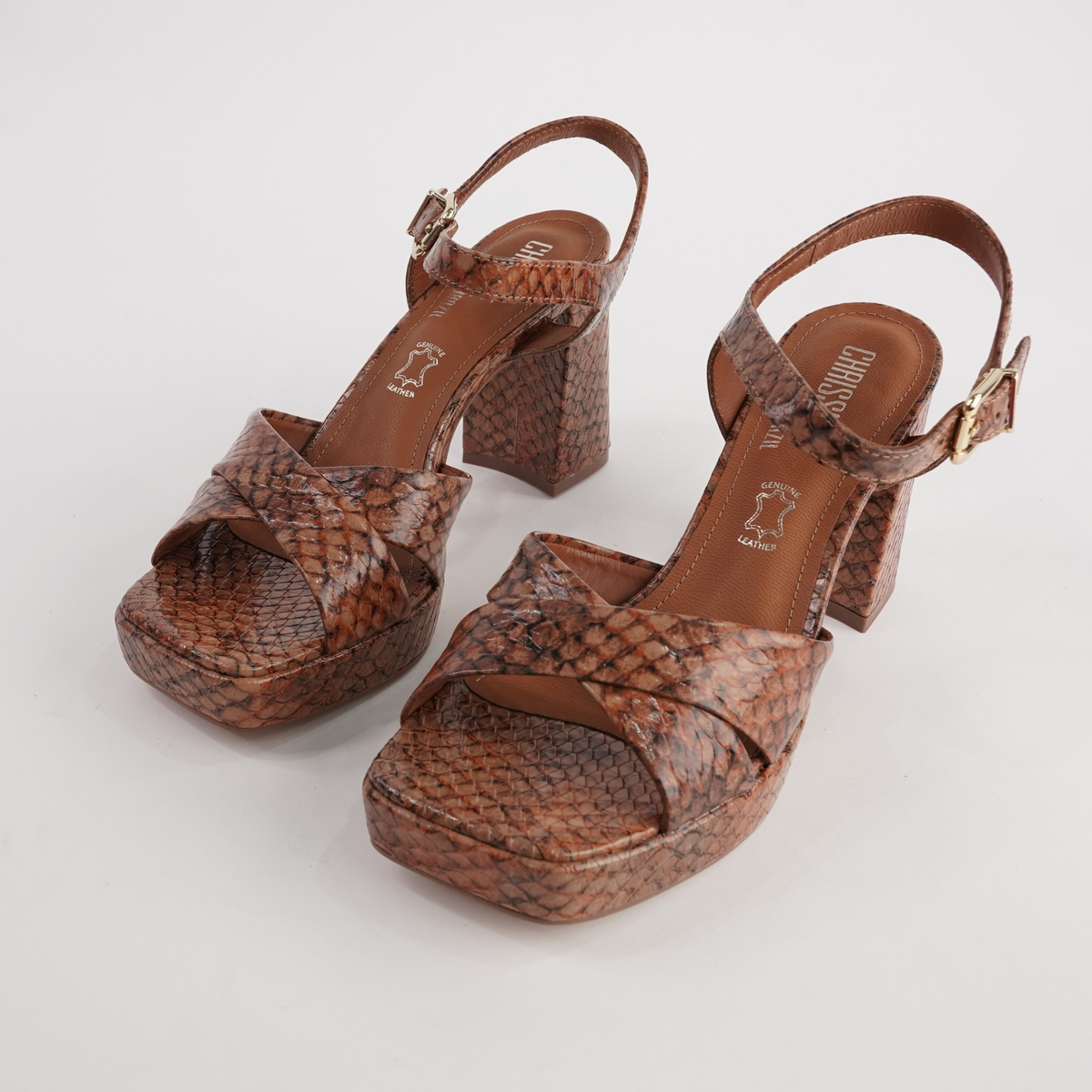 Runaway Python Leather Heels