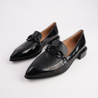 Elliotts Black Patent/ Black Leather Loafers - DJANGO AND JULIETTE | Shouz