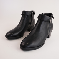 Twotimes Black/Black Heel Leather Ankle Boots