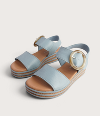 Cubbie Denim Leather Sandals