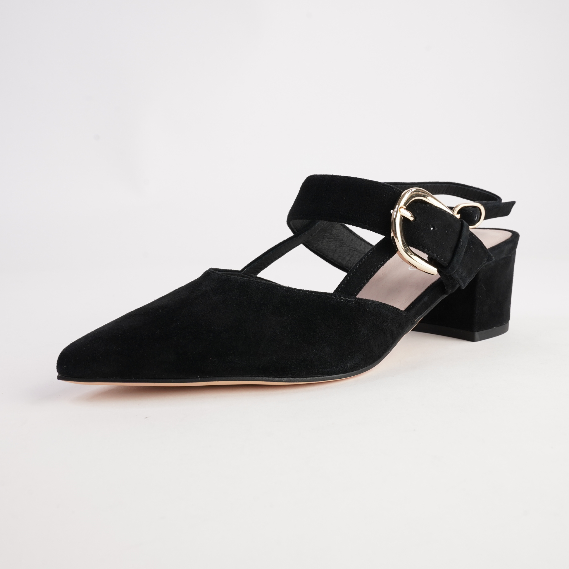 Asten Black Suede Heels - TOP END | Shouz