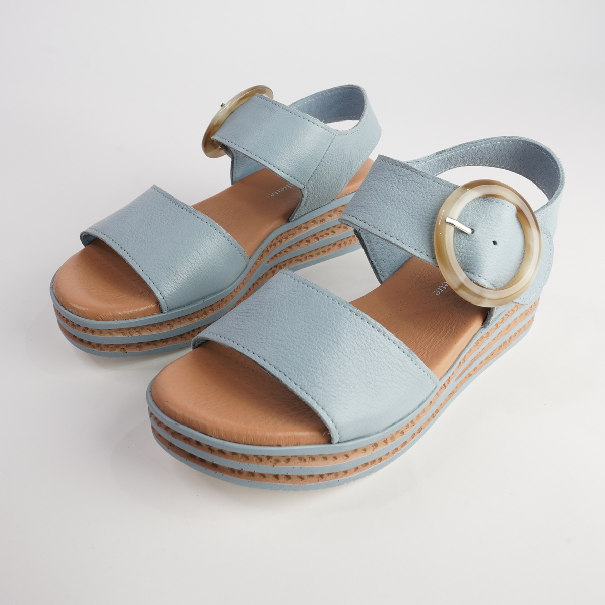 Cubbie Denim Leather Sandals