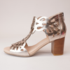 Saroja Champagne Leather Heels