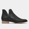 Faye Black/ Natural Heel Leather Ankle Boots