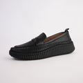 Venice Black Leather Loafers