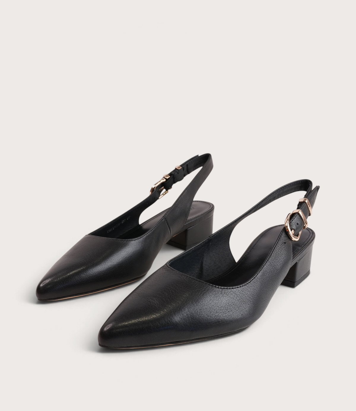 Thetrim Black Leather Heels - MOLLINI | Shouz