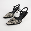 Kyler Black/ Gold Leather Heels