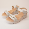 Gala Marble Leather Sandals