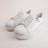 Eammes White Leather Sneakers