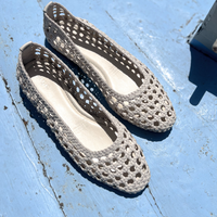 Calypso Vanilla Woven Flats