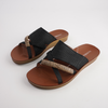Bride Black Raffia Slides