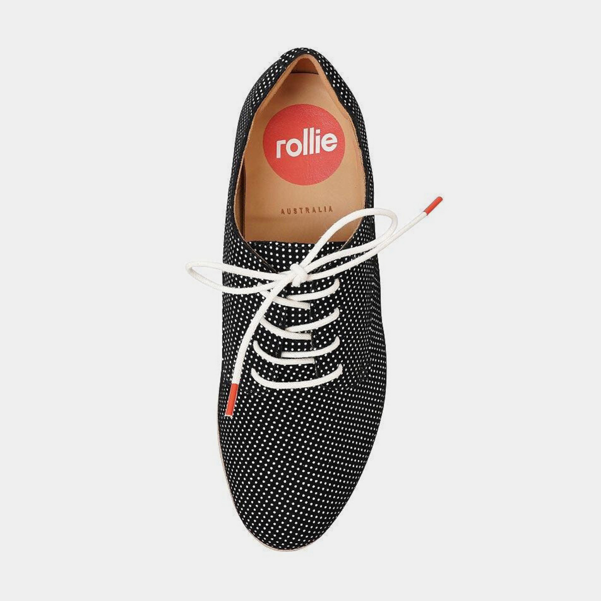 Derby Black Dream Leather Lace Up Flats - ROLLIE | Shouz