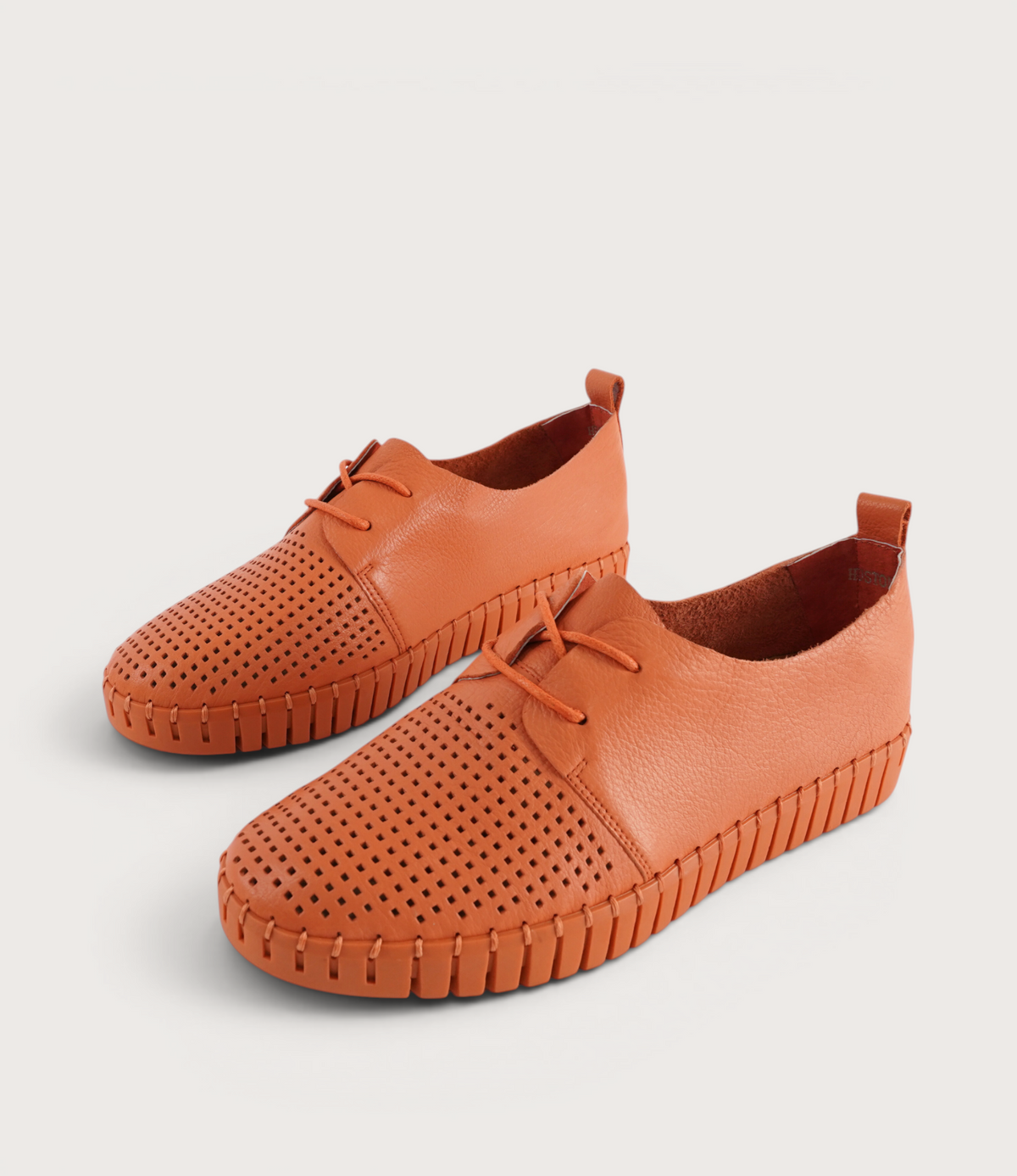 Huston Orange/ Orange Sole Leather Sneakers