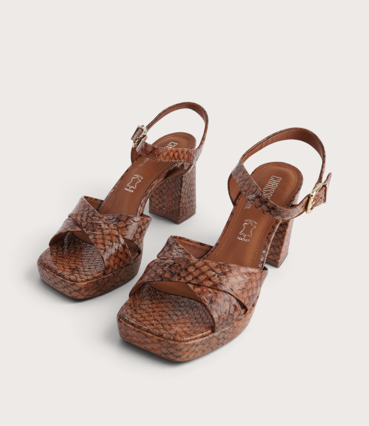 Runaway Python Leather Heels