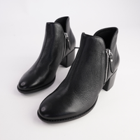 Mitysue Black.Leather/ Black Boots - DJANGO AND JULIETTE | Shouz