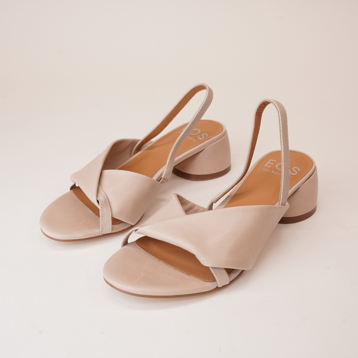 Fiorello Nude Leather Heels