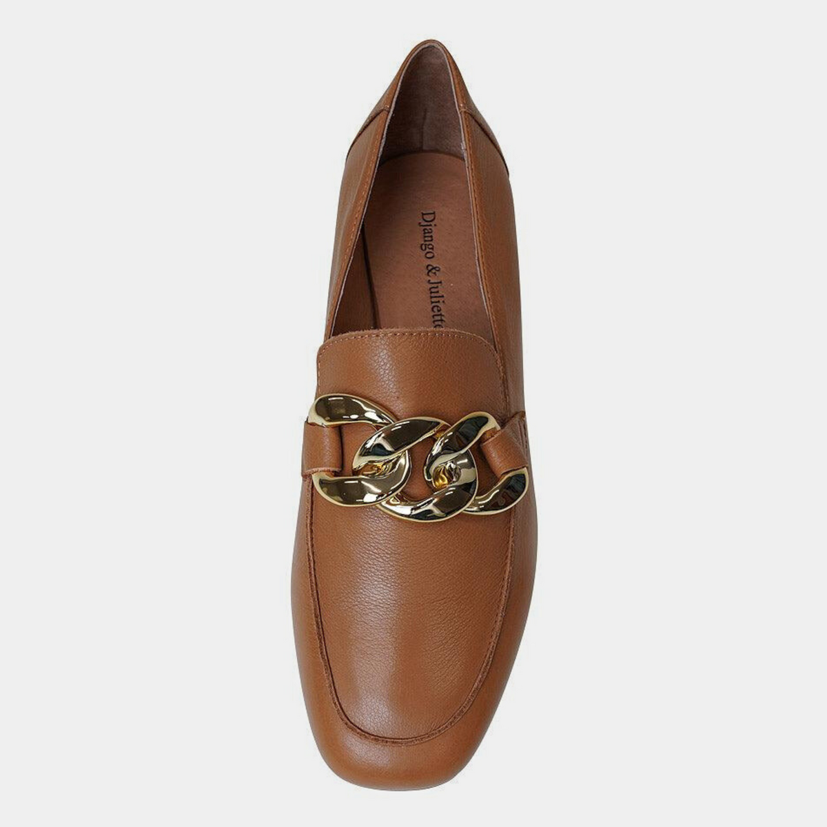 Vivandy Dark Tan Leather Loafers - DJANGO AND JULIETTE | Shouz