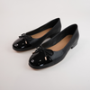 Ildiko Black Patent/ Black Leather Ballet Flats