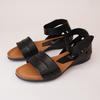 Palin Negro Leather Sandals