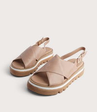 Sasi Cappuccino Leather Sandals