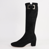 Handan Black Stretch Microsuede Boots - DJANGO AND JULIETTE | Shouz