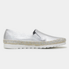 Nuria Silver Leather Espadrilles