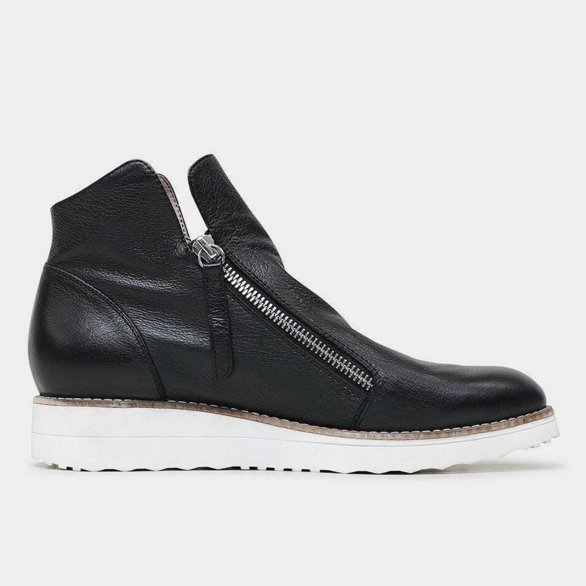 Ohmy Black Leather Ankle Boots - TOP END | Shouz