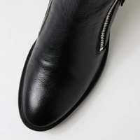 Lettice Black Leather/ Black Heel Ankle Boots - DJANGO AND JULIETTE | Shouz