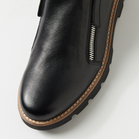 Dottiz Black Leather/ Black Sole Ankle Boots - DJANGO AND JULIETTE | Shouz