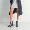 Js-5439 Acero Metal Leather Ankle Boots
