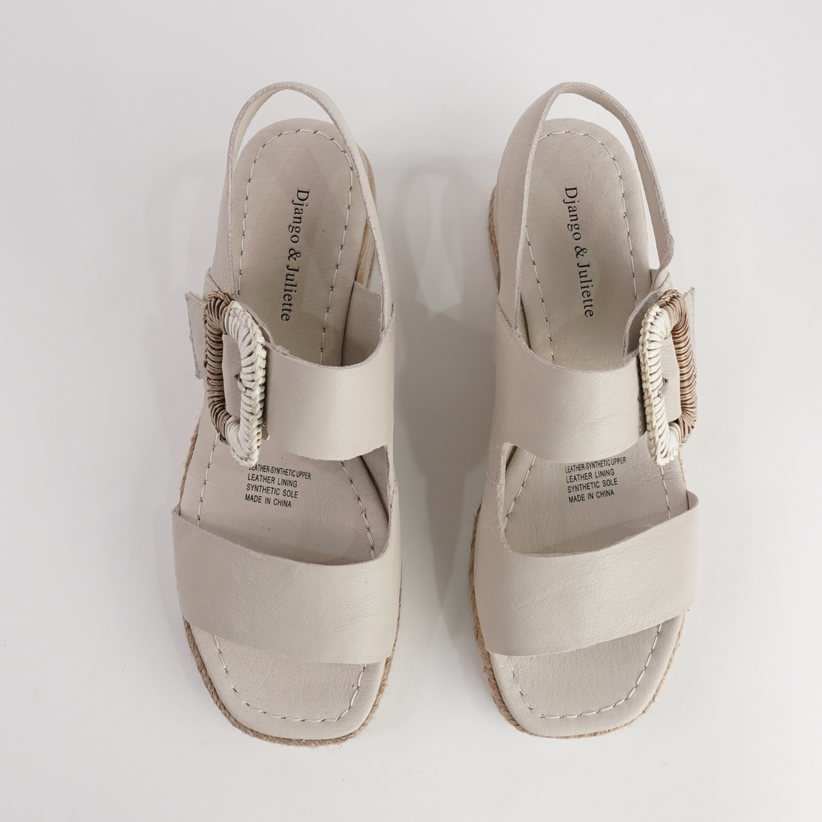 Innes Almond Leather Sandals - DJANGO AND JULIETTE | Shouz