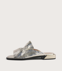 Luna Gold Leather Flats
