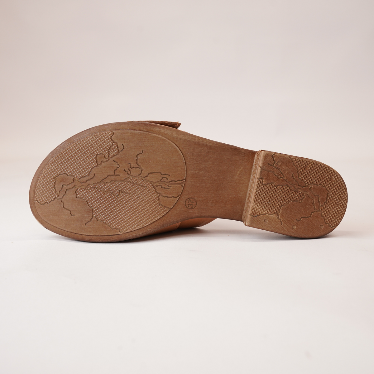 Miley Coconut Leather Slides - SALA | Shouz