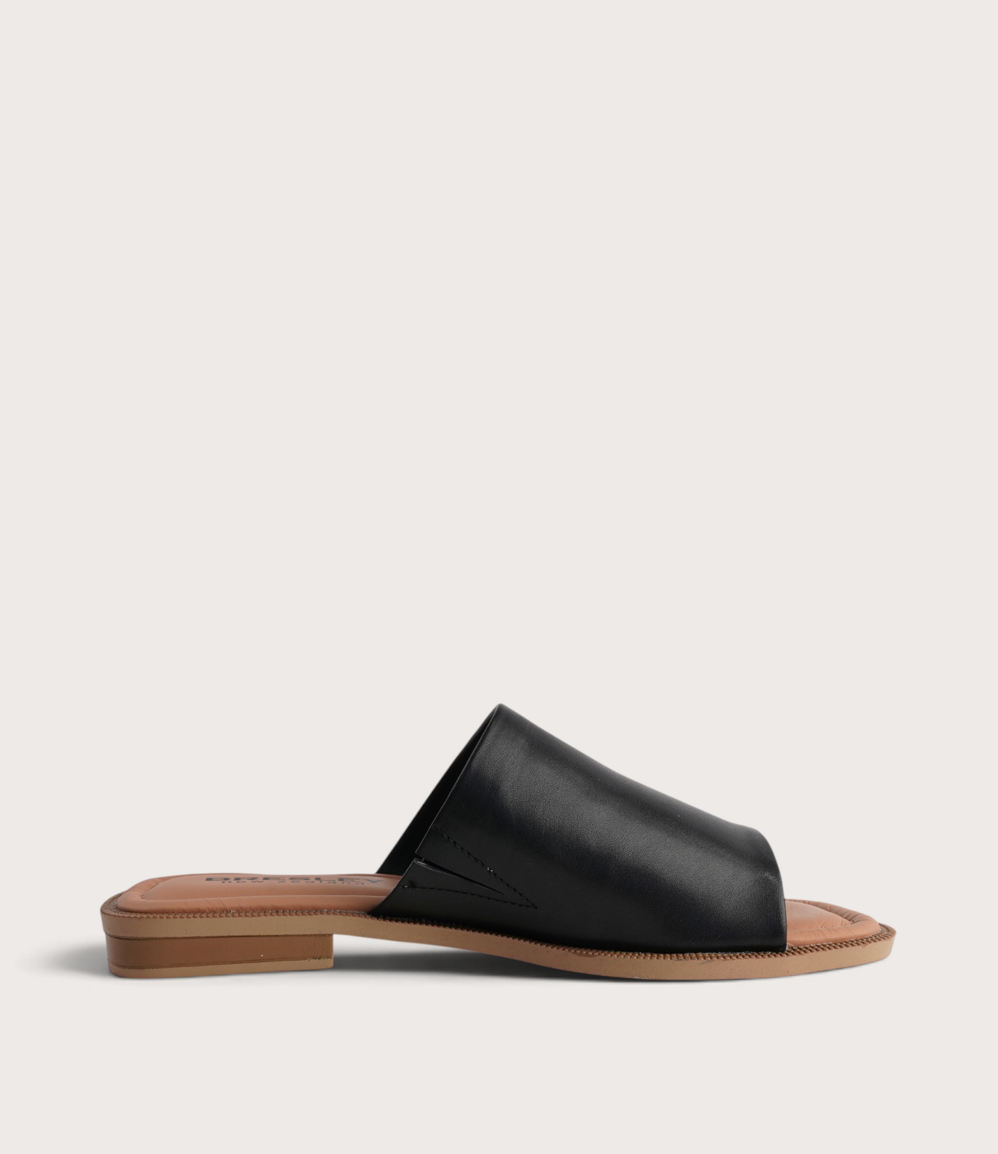 Sooty Black Leather Flats