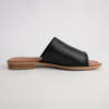 Sooty Black Leather Flats