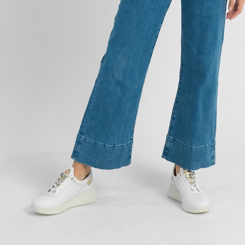 Tickler White Leather Sneakers