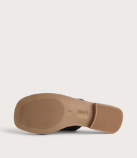 Sooty Black Leather Flats