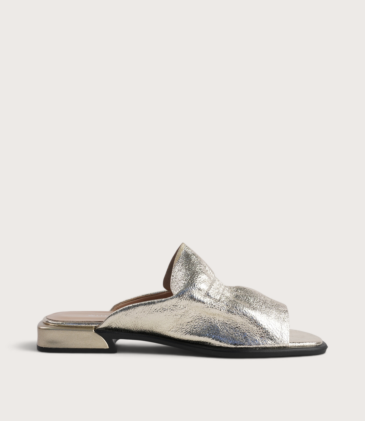 Luna Gold Leather Flats