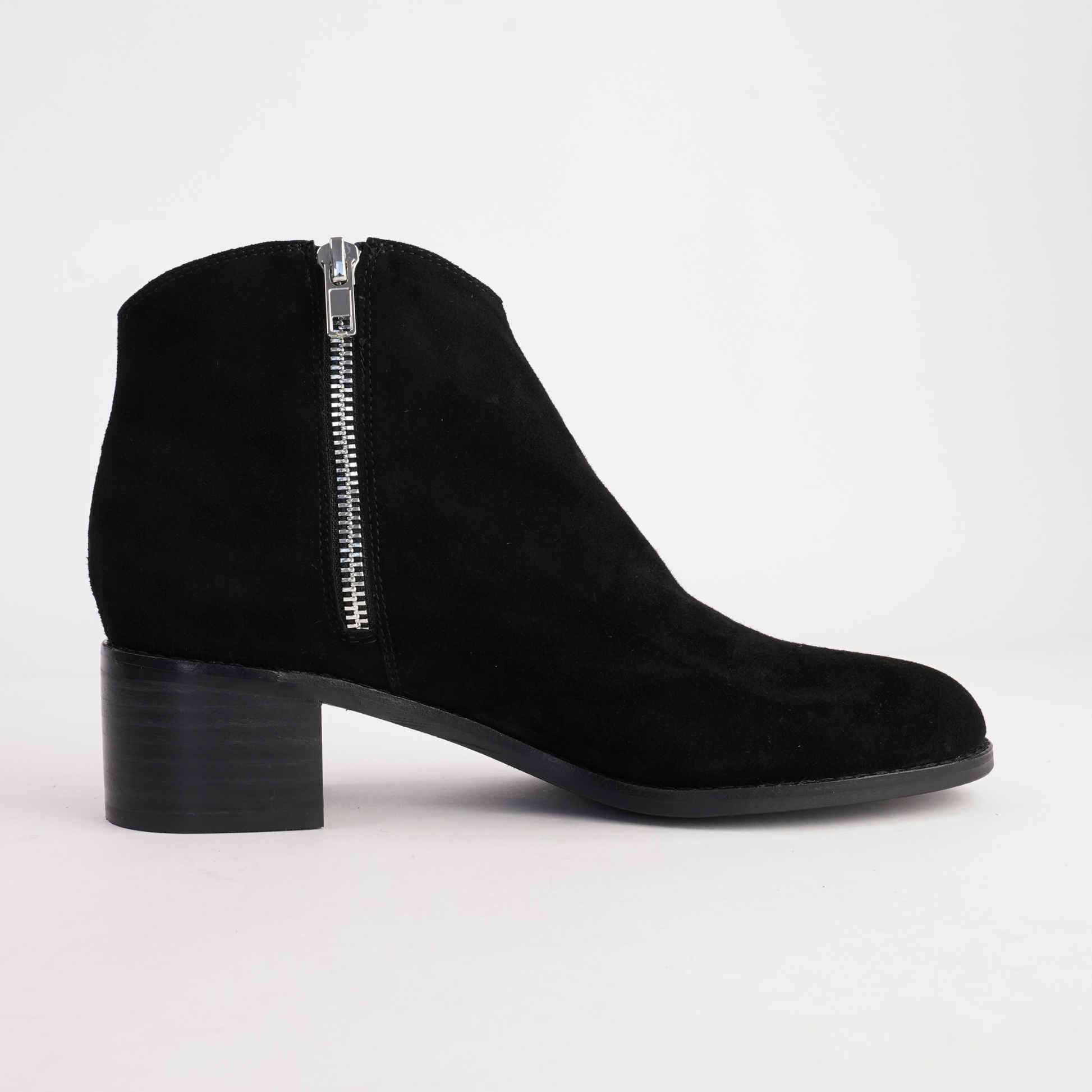 Ricarda Black Suede/ Black Heel Ankle Boots - DJANGO AND JULIETTE | Shouz