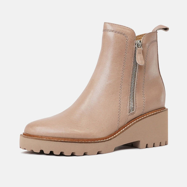 Parson Taupe Leather Ankle Boots