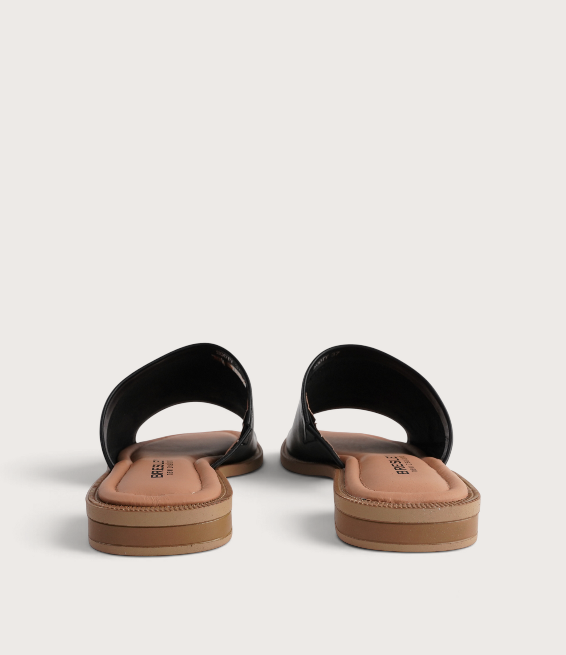 Sooty Black Leather Flats