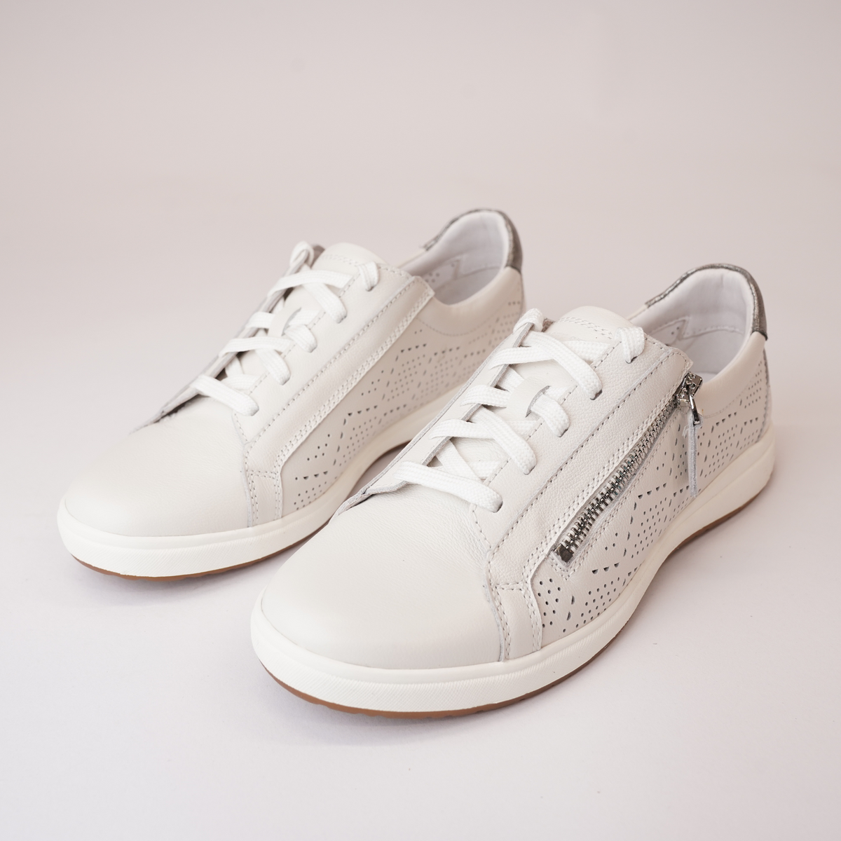 Caren 65 White Leather Sneakers