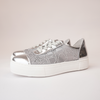 Fresno Silver Leather Mesh Sneakers