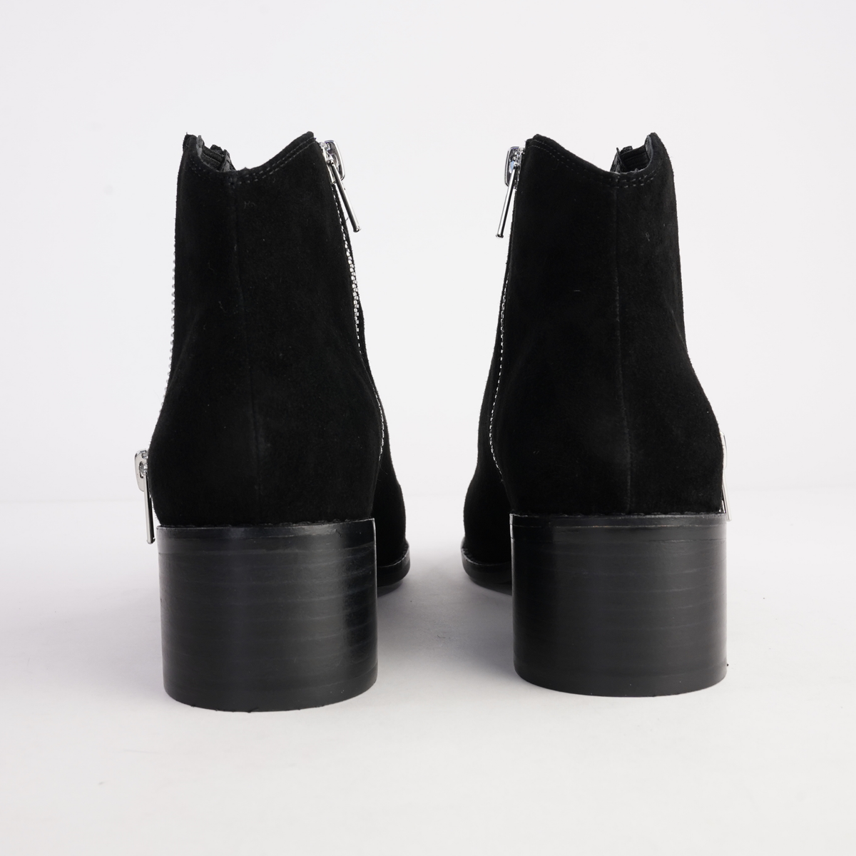 Ricarda Black Suede/ Black Heel Ankle Boots - DJANGO AND JULIETTE | Shouz
