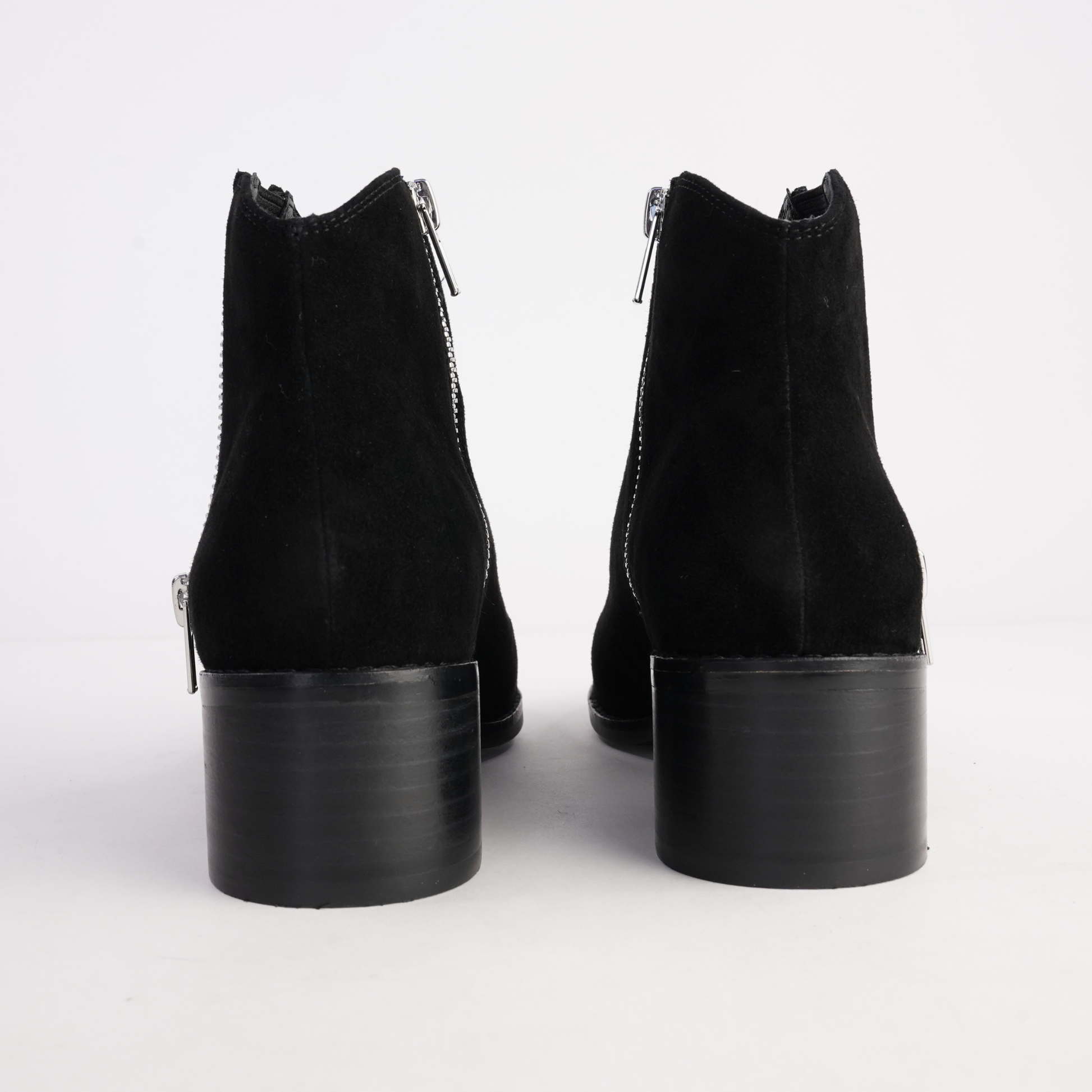 Ricarda Black Suede/ Black Heel Ankle Boots - DJANGO AND JULIETTE | Shouz