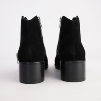 Ricarda Black Suede/ Black Heel Ankle Boots - DJANGO AND JULIETTE | Shouz