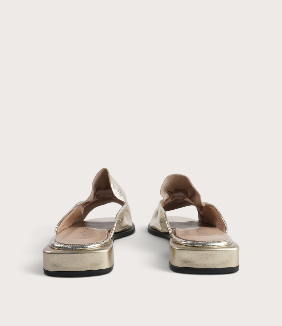 Luna Gold Leather Flats