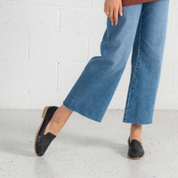 Ariah Black Leather Loafers